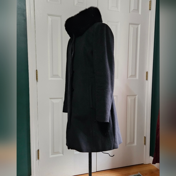 🦊🦊Perfect condition Via Spiga wool and fox furr coat size 8 - Picture 2 of 5